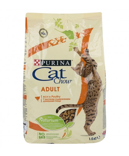Cat  Chow Adult для взрослых кошек Домашняя птица 